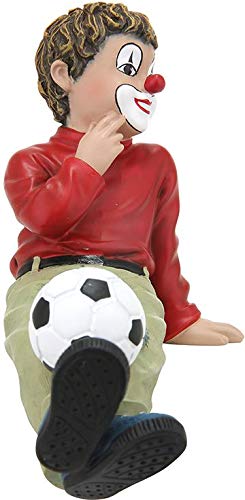 Gildeclown Deko Figur Balljunge - Glücksbringer Talismann Mutmacher - Fußball - Dekoration Innenberiech - handgefertigt - Höhe 12 cm von GILDE