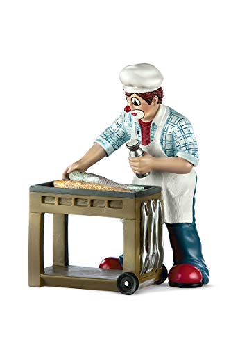 Gildeclown Deko Figur Figur Grillen - Dekofigur Koch Barbecue - Grill Meister - zum Sammeln Sammelfigur Männer Geschenk H 15 cm von Gildeclowns