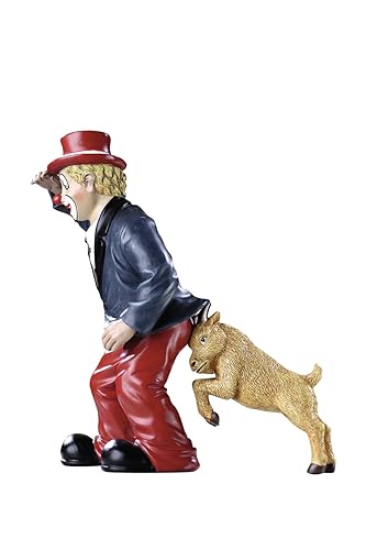 Gildeclown Gilde Dekofigur Clown der Hinterhalt - Deko Figur Hund - Deko Wohnzimmer kleine Deko Figur Clown im Geschenkkarton - Dekoration Geschenk Weihnachten Frauen Männer - Höhe 14 cm von Gildeclown