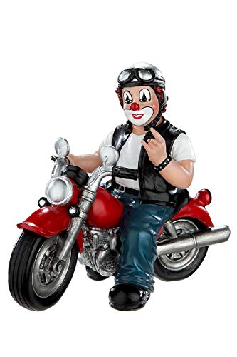 GILDE Clown Heavy Biker aus Kunstharz - Geschenk für Männr Dekofigur und Sammlerstück - Mehrfarbig, Motorradmotiv, 12 cm hoch, 14 cm breit, 7 cm tief GILDE Clown Heavy Biker aus Kunstharz - Geschenk für Männr Dekofigur und Sammlerstück - Mehrfarbig, Motorradmotiv, 12 cm hoch, 14 cm breit, 7 cm tief von Gildeclowns