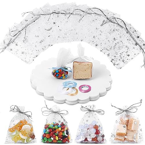 Giloty Hochzeit Organzasäckchen Set 200 Stück, Kleine Organzasäckchen 7x9cm, Runde Geschenkbeutel und 4 Rollen Farbband, Organzabeutel mit Kordelzug für Schmuckbeutel, Festivalparty Giloty Hochzeit Organzasäckchen Set 200 Stück, Kleine Organzasäckchen 7x9cm, Runde Geschenkbeutel und 4 Rollen Farbband, Organzabeutel mit Kordelzug für Schmuckbeutel, Festivalparty von Giloty