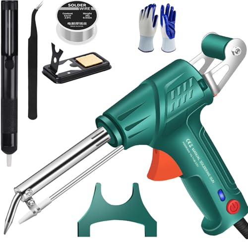 Internally Heated Industrial Laser Welding Tools, 3-in-1 Multi-function Soldering Iron Soldering Gun Set, Automatic Corded Solder Iron Internal Heat with Smart Sensor (Green, External heating) von Giltpeak