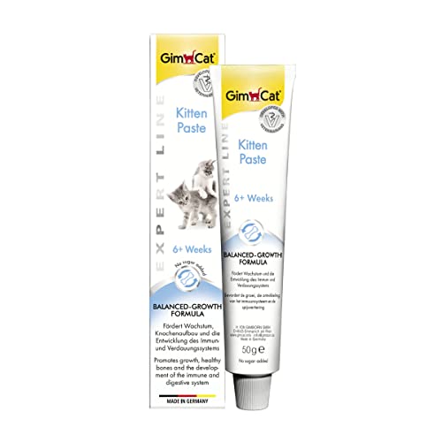 GimCat EXPERT LINE Kitten Paste - Funktionaler Katzensnack fördert die Entwicklung von jungen Katzen - 1 Tube (1 x 50 g) von GimCat