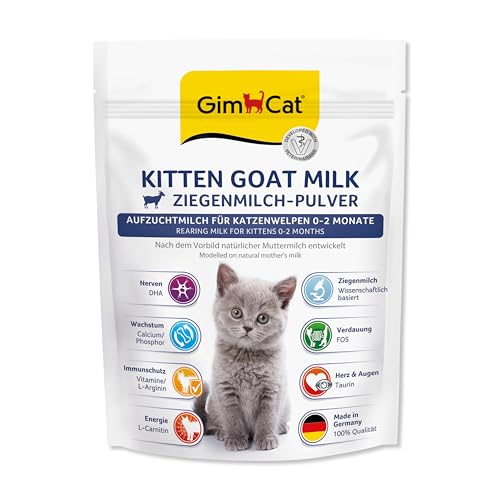 GimCat Kitten Goat Milk - Ziegenmilchpulver als Alleinfutter für Katzenbabys bis zum 2. Monat - 1 Beutel (1 x 200 g) von GimCat