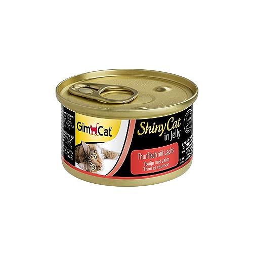 GimCat ShinyCat in Jelly Thunfisch mit Lachs - Nassfutter mit Fisch und Taurin für Katzen - 24 Dosen (24 x 70 g) GimCat ShinyCat in Jelly Thunfisch mit Lachs - Nassfutter mit Fisch und Taurin für Katzen - 24 Dosen (24 x 70 g) von GimCat