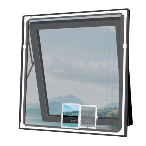 Gimars Fliegengitter Fenster Magnet 100x100 cm | Moskitonetz Flexibel zuschneidbar, waschbar & schnell montiert | kein Bohren oder Schrauben für Insektenschutz Fenster von Gimars