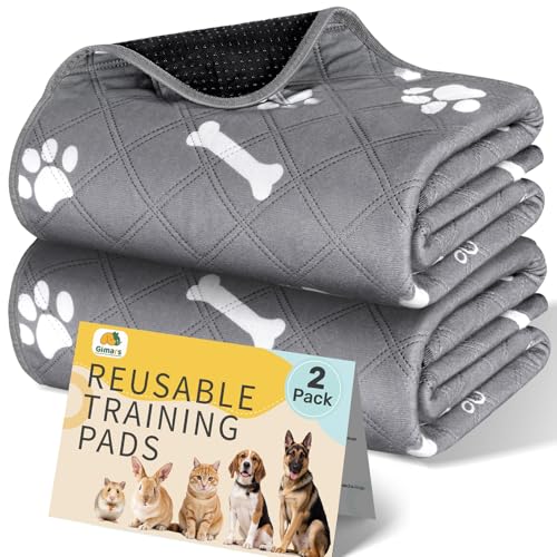Gimars Waschbare Welpen-Unterlagen – Wiederverwendbare Hundetrainingspads, 2er Pack, 60×50 cm, Verdickte Baumwolle, Super saugfähig & Auslaufsicher – Puppy Pads für Hunde, Katzen und Meerschweinchen Gimars Waschbare Welpen-Unterlagen – Wiederverwendbare Hundetrainingspads, 2er Pack, 60×50 cm, Verdickte Baumwolle, Super saugfähig & Auslaufsicher – Puppy Pads für Hunde, Katzen und Meerschweinchen von Gimars