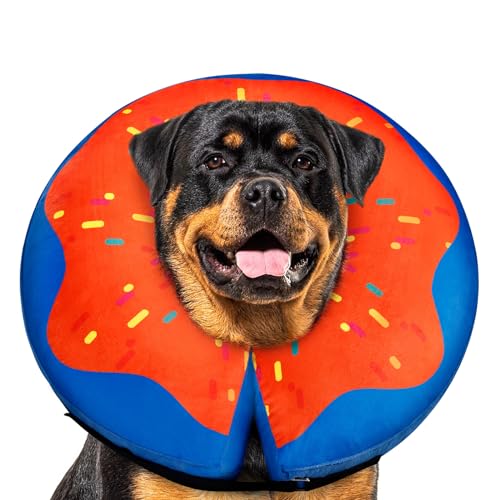 Gimars Hundekragen Leckschutz XL nach Operation, Halsumfang 45,7–63 cm, Halskrause Hund Weich in Donut-Form, Alternative zum E-Halsband und elisabethanischen Kragen für große und mittelgroße Hunde von Gimars