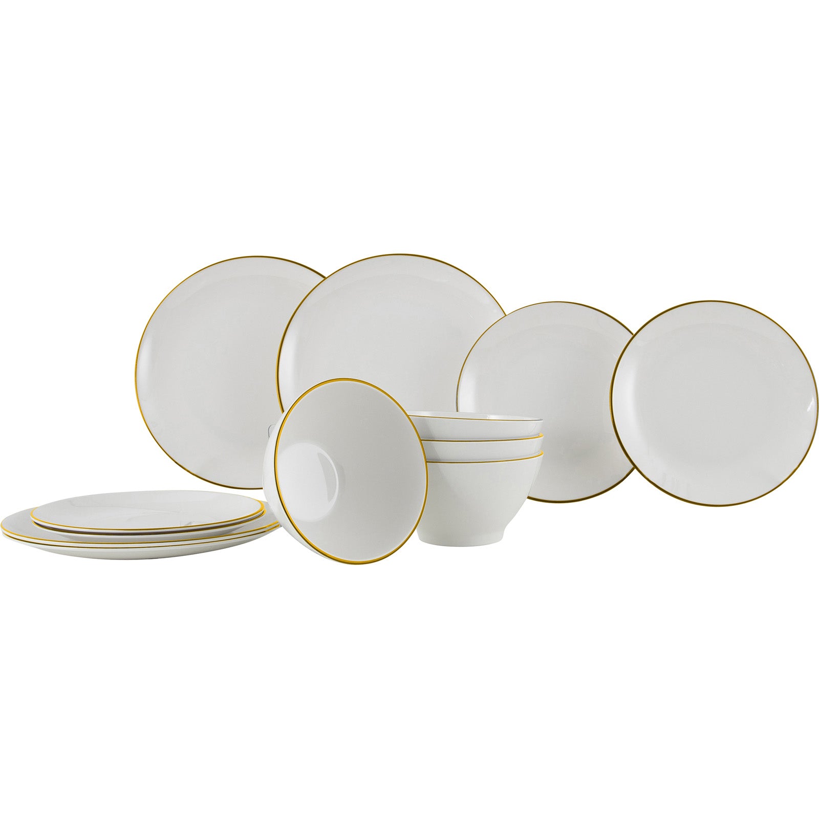 GIMEX Melamin Geschirr Set Linea Line Camping Essgeschirr Reise Picknick Teller-Gold GIMEX Melamin Geschirr Set Linea Line Camping Essgeschirr Reise Picknick Teller-Gold von Gimex