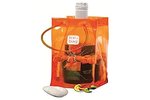 Gimex 17403 Ice Bag Basic Flaschenkühler für 1 Flasche, orange von Gimex