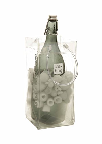 Gimex 17407 Ice Bag Basic Flaschenkühler 1 klar, 11 x 11 x 26.5 von Gimex