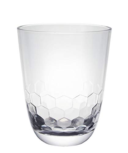 Gimex Campinggeschirr Kunststoff Wasserglas Royal transparent mit Wabenstruktur 300ml von Gimex