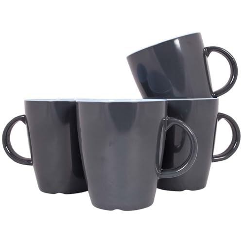 Gimex Vivid Line - Tasse mit Henkel - Blau - 380 ml - 4 Stück von Gimex