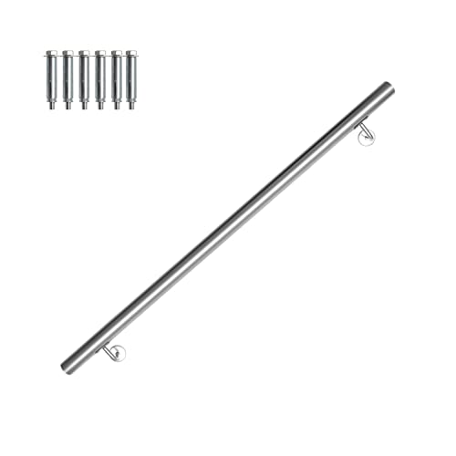 Gimisgu Edelstahl Handlauf Treppengeländer Geländer Wandhandlauf Wand Treppe für Innen & Außen Stange mit Halterung und Endkappen, Ø 42 mm, Länge: 110 cm Gimisgu Edelstahl Handlauf Treppengeländer Geländer Wandhandlauf Wand Treppe für Innen & Außen Stange mit Halterung und Endkappen, Ø 42 mm, Länge: 110 cm von Gimisgu