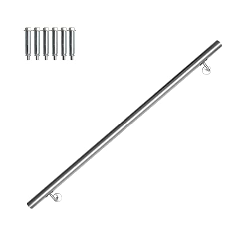 Gimisgu Edelstahl Handlauf Treppengeländer Geländer Wandhandlauf Wand Treppe für Innen & Außen Stange mit Halterung und Endkappen, Ø 42 mm, Länge: 120 cm Gimisgu Edelstahl Handlauf Treppengeländer Geländer Wandhandlauf Wand Treppe für Innen & Außen Stange mit Halterung und Endkappen, Ø 42 mm, Länge: 120 cm von Gimisgu