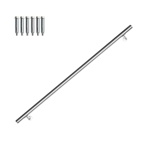 Gimisgu Edelstahl Handlauf Treppengeländer Geländer Wandhandlauf Wand Treppe für Innen & Außen Stange mit Halterung und Endkappen, Ø 42 mm, Länge: 150 cm Gimisgu Edelstahl Handlauf Treppengeländer Geländer Wandhandlauf Wand Treppe für Innen & Außen Stange mit Halterung und Endkappen, Ø 42 mm, Länge: 150 cm von Gimisgu