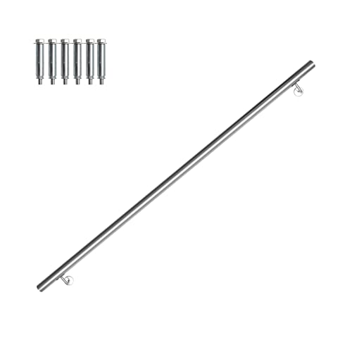 Gimisgu Edelstahl Handlauf Treppengeländer Geländer Wandhandlauf Wand Treppe für Innen & Außen Stange mit Halterung und Endkappen, Ø 42 mm, Länge: 180 cm Gimisgu Edelstahl Handlauf Treppengeländer Geländer Wandhandlauf Wand Treppe für Innen & Außen Stange mit Halterung und Endkappen, Ø 42 mm, Länge: 180 cm von Gimisgu