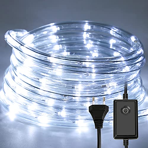 Gimisgu Lichterschlauch Aussen 30m Led Schlauch Kaltweiß 720 Led Lichtschlauch mit Timing Controller Lichtschlauch Außen IP20 Wasserfest Lichterschlauch Innen für Balkon Party Hochzeit von Gimisgu