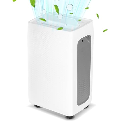 Gimisgu Luftentfeuchter 26L/Tag Entfeuchtungsleistung Raumgröße ca. 50m², LED Display mit Timerfunktion, Wäschetrockungsfunktion, Abtaufunktion, erfüllen für keller, Schlafzimmer, Garage von Gimisgu