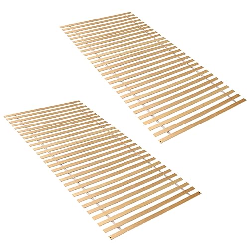 Gimisgu Rollrost Premium Lattenrost 90x200cm Rolllattenrost für Ihr Bet 28 holzlatten Bettrost fertig montiert Rollroste Holzlatten Latten Rost (2 Stück) von Gimisgu