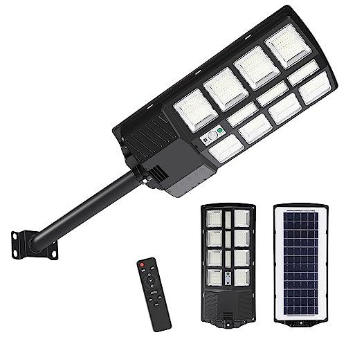 Gimisgu Solarlampen für Außen 400W Solar LED Lampe Outdoor Solarleuchte mit Bewegungssensor 6500K Solar Straßenlaterne IP67 Wasserdichte 180° Beleuchtungswinkel Solar Wandleuchte für Garten, Straße von Gimisgu