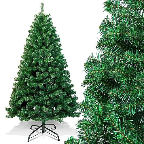 Gimisgu Weihnachtsbaum künstlich, 180cm mit 600 Spitzen PVC Schwer Entflammbar, Schnellaufbau Klappsystem inkl. Metallständer, Kunstbaum für Weihnachten (Grün) von Gimisgu