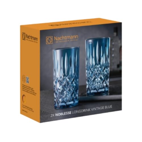 Gin Tonic Box Nachtmann ‘VINTAGE BLUE’ Noblesse Longdrink | 395 ml | 2er Set | in Verpackung von Gin Tonic Box