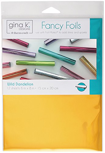 Gina K. Designs for Therm O Web Fancy Foils, 15,2 x 20,3 cm Blätter, Wild Dandelion, 12 Stück von iCraft