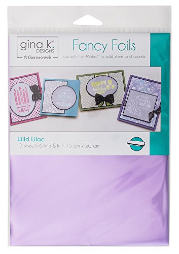 iCraft Gina K. Designs for Therm O Web Fancy Foils, 15,2 x 20,3 cm Blätter, Wild Lilac 12 Stück von iCraft