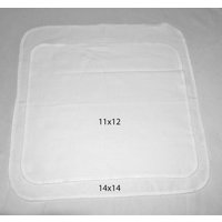 1-Lagige 14x14 Große Weiße Papierlose Handtücher Oder Servietten Aus Weißer Baumwolle Ihre Wahl Der Farbkante Handgefertigt in Den Usa von GinasSoftClothShop
