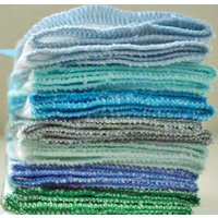 Extra Großer Stapel Aus 50 Papierlosen Handtüchern Weißer Birdseye-Baumwolle Mit Ihrer Wahl Der Farbigen Einlegerung von GinasSoftClothShop