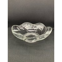 Geätzte Glasschale Vintage-Inspiriertes Morning Glory-Design von GinasVintageDelights