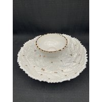 Keramikschale Mit Chip Und Dip Party Aperitif Servierplatte von GinasVintageDelights