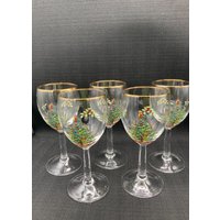 Spode Weihnachtsbaum-Weingläser Set Festliche Feiertags-stielgläser von GinasVintageDelights