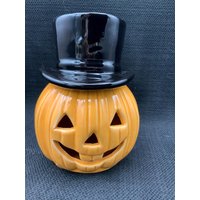 Vintage Jack O'lantern Teelichthalter Gruseliges Halloween Dekor, Wohndekor, Party Vintage Jack O'lantern Teelichthalter Gruseliges Halloween Dekor, Wohndekor, Party von GinasVintageDelights