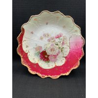 Vintage Schale, Handbemalt Deutsche Keramik Blumige Keramikschüssel, Sammlerkeramik, Sammelteller, Retro, Geschirr, Besteck von GinasVintageDelights