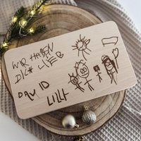 Frühstücksbrett Personalisiert Mit Kinderzeichnung - Besonderes Weihnachtsgeschenk Frühstücksbrett Personalisiert Mit Kinderzeichnung - Besonderes Weihnachtsgeschenk von GinasWunderwerke