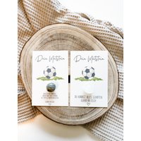 Mutstein Mit Karte Fußball | Glücksstein Glücksbringer Geschenk Einschulung Mutmacher Personalisiert Spruch Wunschtext von GinasWunderwerke