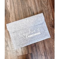 Sammelmappe Aus Filz Für Kindergarten Kunstwerke | Personalisiert Mit Dem Namen von GinasWunderwerke