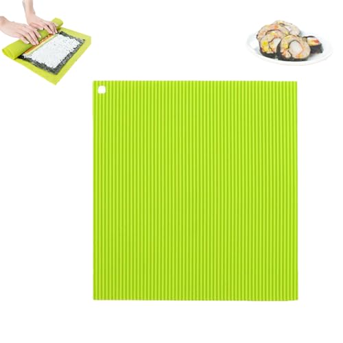 Sushi Rollmatte,Sushi Rolle Unterlage Werkzeug Silikon Sushi Antihaftbeschichtete Oberfläche Sushizubehör Matte Silikon Hausgemachtes Sushi Matte für Anfänger Sushi Rolle Bambusmatte Party Picknick von Ginddy