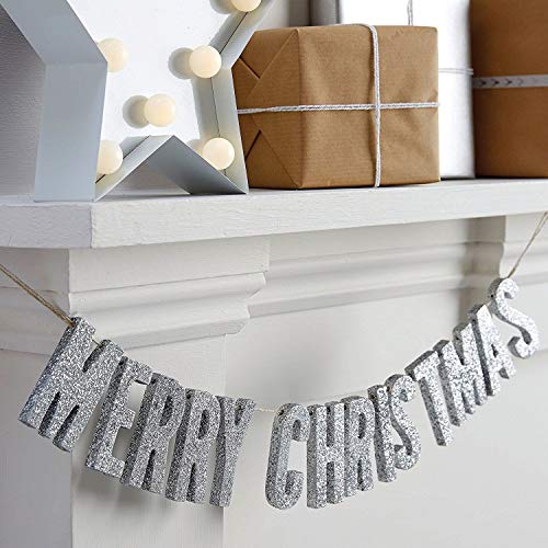 Christmas Metallics - Merry Christmas Wooden Glitter Bunting von Ginger Ray