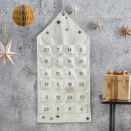 Ginger Ray Adventskalender zum selber befüllen aus Stoff mit Holzstern Dekoration von Ginger Ray