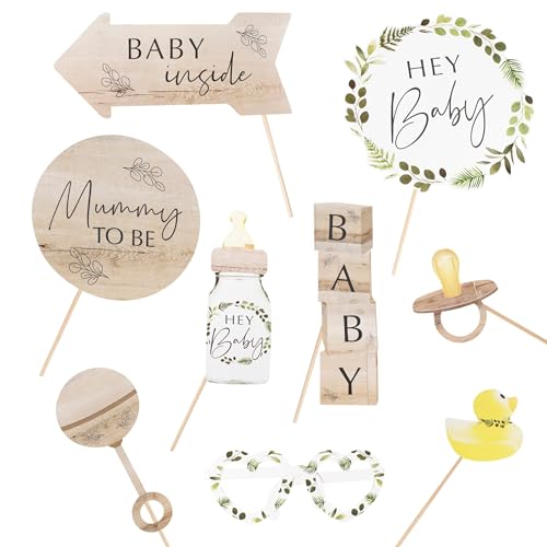 Ginger Ray Botanical Baby Shower Photo Standrequisiten, Papier, 10 Stück von Ginger Ray