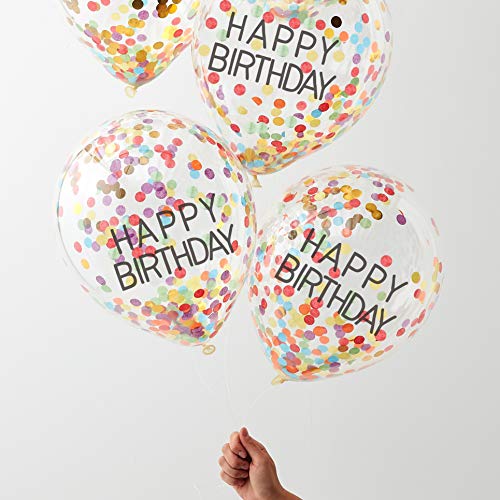 Ginger Ray Happy Birthday Rainbow Confetti 5 Stück von Ginger Ray