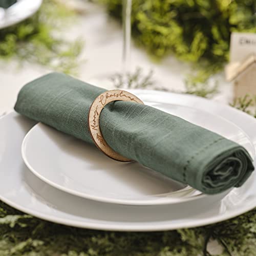 Ginger Ray Merry Serviettenringe aus Holz, weihnachtlich, 6 Stück von Ginger Ray
