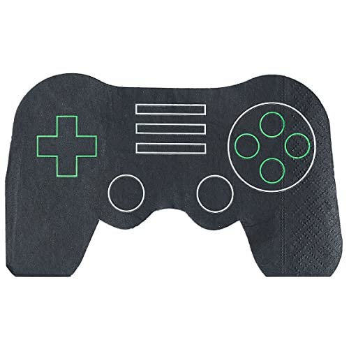 Ginger Ray Papierservietten in Form eines Videospiel-Controllers, für Kinder, Gamer-Party, 16 Stück von Ginger Ray