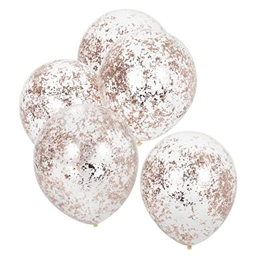 Ginger Ray Rosegold Deko Party Konfetti Luftballons 5er Pack Mix it Up von Ginger Ray