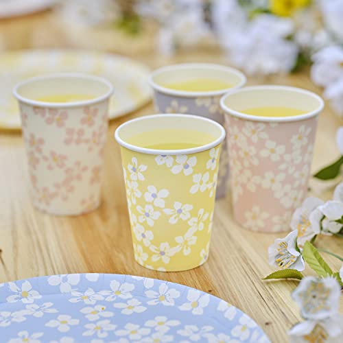Ginger Ray Spring Ditsy Partybecher aus gemischtem Papier mit Blumenmuster, mehrfarbig, 8 Stück von Ginger Ray