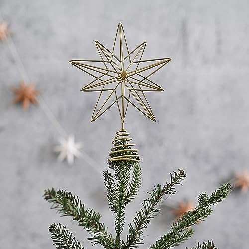 Ginger Ray Weihnachtsbaumspitze, 3D-Draht, goldfarben, dekoratives Accessoire von Ginger Ray