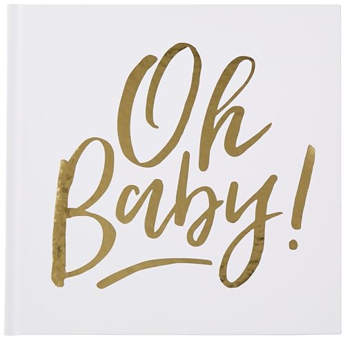 Ginger Ray White And Gold Foiled Oh Baby, 1 Stück von Ginger Ray
